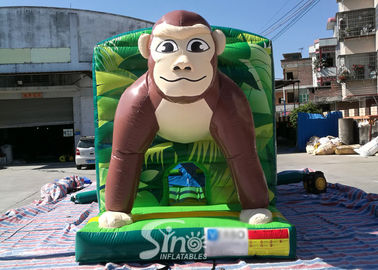 Giant Jungle Monkey Inflatable Bounce House Obstacle Course For Kids Party Fun