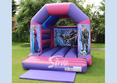 OEM ODM Purple Kids Frozen Bouncy Castle Made Of 0.55MM PVC Tarpaulin